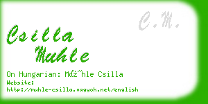 csilla muhle business card